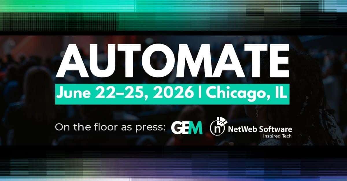 Automate conference banner with date and location details.